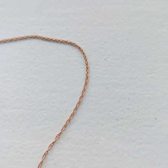 Rose Gold Tear Drop Necklace - Picture 6 of 7